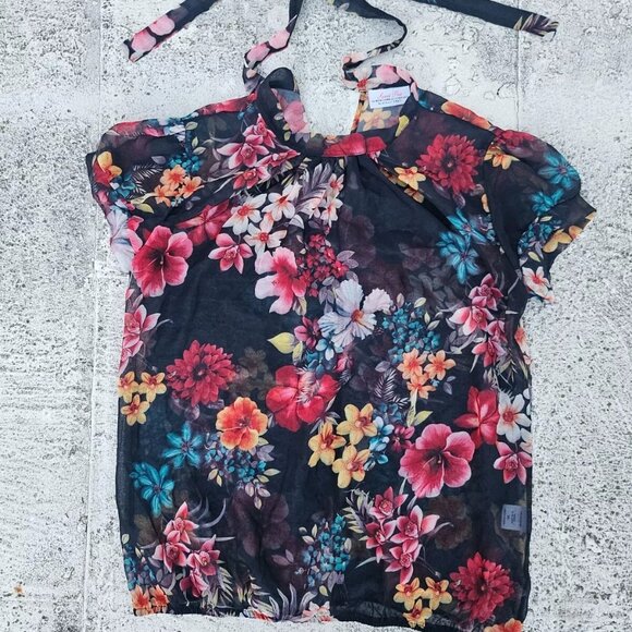 Sweet Pea for New York Company Women Top Blouse Multi Color Floral Print Size XS - Picture 2 of 6